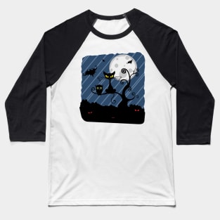 Halloween Night Cat [HT] Baseball T-Shirt